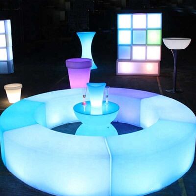 Luxury Fashionable Bar Bench Seating LED Night Club Glow Party Sofa