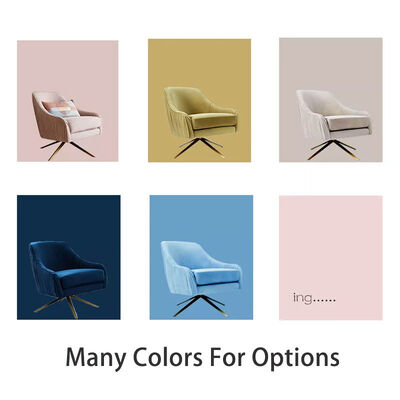 Luxury 85cm Single Seat Sofa Chair Nordic Rotating Stainless Steel Leisure Swivel Chair