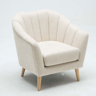 Hotel Luxury Lounge Sofa Wooden Frame Single Seater Armchair