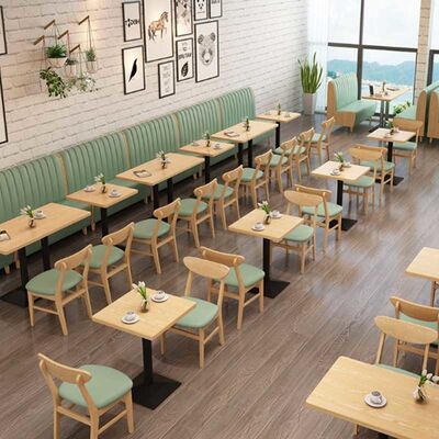 Double Side High Back Commercial Cafeteria Furniture Leather Restaurant Booth Seating