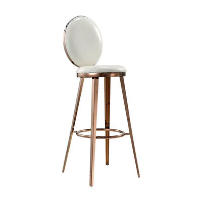 Modern Wedding High Bar Chair Stainless Steel Counter O Back Gold Bar Stool