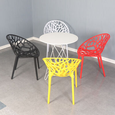 PP Plastic Stackable Dining Room Chairs Modern Leisure Garden 45x48x80cm