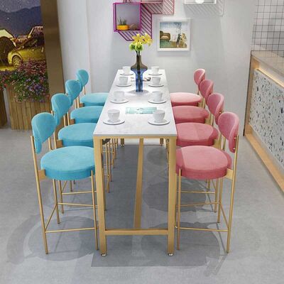 Nordic breakfast marble top bar bistro table White Coffee Living Room Long