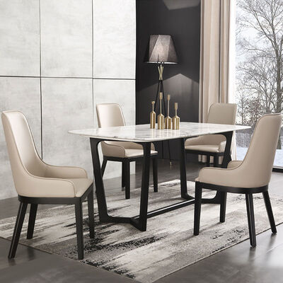 White Scandinavian Dining Table And Chairs 4 Set Hotel Home 520x940mm