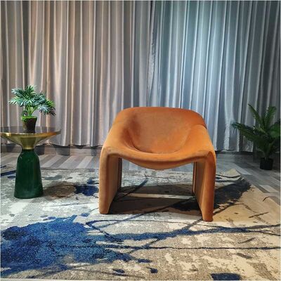 Office Single Seater Sofa Brown Luxury Velvet Armchair Hotel Lobby 76x67x70CM