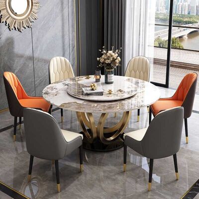 High Level Dining Table Set 6 Chairs With Rotating Centre Hotel Table