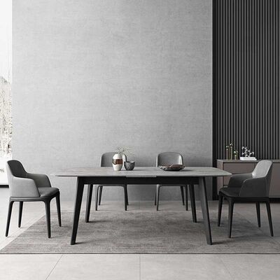 6 7 8 Seater Marble Dining Table And Chairs 130cm 140cm Minimalist Dining Table Set