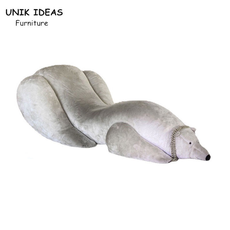 Cream Teddy Bear Fabric Chair Armchair Lounge Accent Living Room Italian