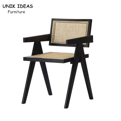 İyi fiyat Living Room Nordic Dining Chair 51*56*80CM Woven Rattan Solid Wood çevrimiçi