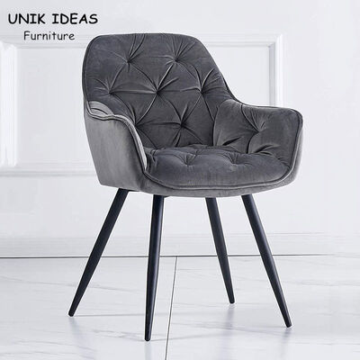 İyi bir fiyat. Luxury Colorful Nordic Dining Chair Sets Button Padded Accent Armchair çevrimiçi