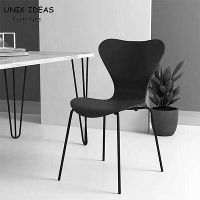 İyi bir fiyat. Rustic Pp Metal Leg Dining Chairs Colorful Nordic Black Stackable çevrimiçi