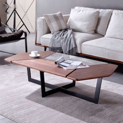 İyi fiyat Minimalist Style Luxury Center Tables Retro Unique Shape Two Tone Color Palette çevrimiçi