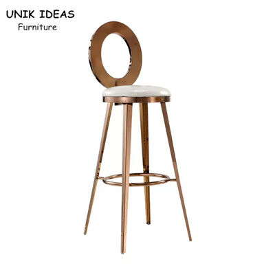 İyi bir fiyat. Modern Wedding High Bar Chair Stainless Steel Counter O Back Gold Bar Stool çevrimiçi