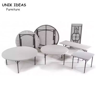 İyi fiyat 5ft HDPE Plastic Round Table Foldable Portable For Outdoor Party Event çevrimiçi