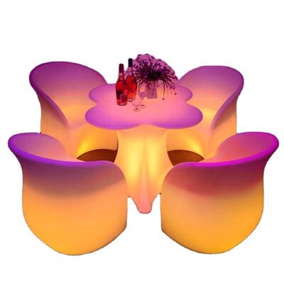 İyi fiyat Modern KTV Ucuz Fiyat Açık Hava Kafesinde Uzaktan Kumanda LED PE Masa ve Kanepe Kokteyl Barı Set çevrimiçi