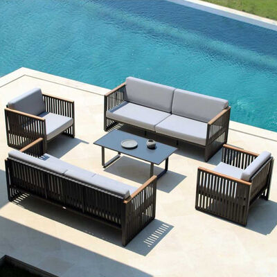 İyi bir fiyat. Patio Sofa Chair Sale Aluminum Alloy High Quality Modern Rattan Garden Furniture Set çevrimiçi