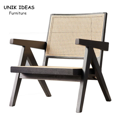 İyi bir fiyat. Nordic Modern Indoor Hotel Living Room Chair Wood Rattan With Armrest Leisure Sofa Lounge Chair çevrimiçi