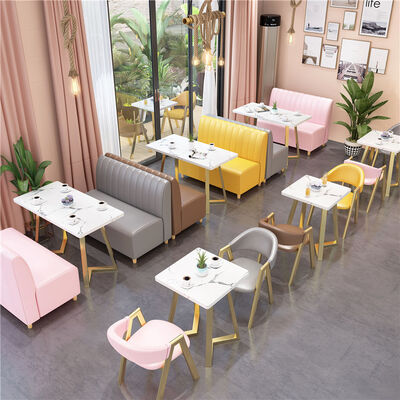 İyi bir fiyat. Metal Restaurant Dining Table And Chairs For 4 Indoor Events Furniture 51x42x78cm çevrimiçi