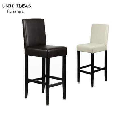 İyi bir fiyat. Black Leather Bar Stools With Backs Leather Counter Height Chairs 41x41x110cm çevrimiçi