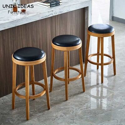 İyi bir fiyat. Mid Century Vintage Retro Bar Stools Leather Wine Restaurant Round UK-BS015 çevrimiçi