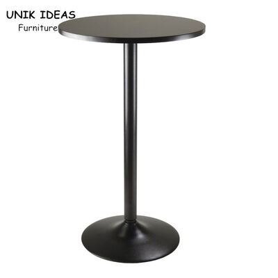 İyi fiyat Counter Metal Bar Height Table Outdoor Black Round  23.7