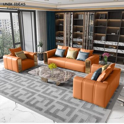 İyi bir fiyat. Luxury Leather Modern Living Room Sectional Sofas Couches With Recliners Brown çevrimiçi