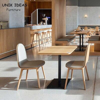 İyi bir fiyat. 75cm Square Solid Wood Dining Table And 4 Chairs Plywood Coffee Shop çevrimiçi