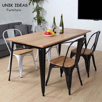 İyi bir fiyat. 90 X 90 4 Seater Retro Industrial Vintage Kitchen Table And Chairs Metal çevrimiçi