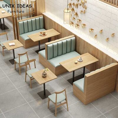 İyi bir fiyat. 2 Person Commercial Restaurant Booth Seating Coffee Sofa Bench With Table Sets çevrimiçi