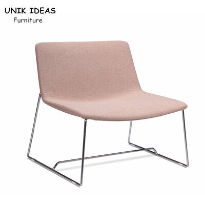 İyi fiyat Modern Comfortable Single Seater Sofa Without Arms Armless Pink Accent Hotel çevrimiçi