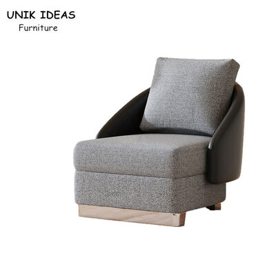 İyi fiyat Black Grey High Back Single Seater Sofa Wingback Accent Chair Gray Italian 78cm çevrimiçi