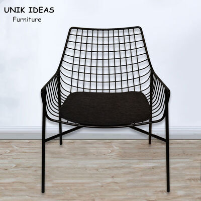 İyi bir fiyat. Event Black Metal Wedding Chairs Iron Dining Chairs With Cushion Cafe Bar çevrimiçi
