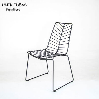 İyi bir fiyat. Leaf Shaped Wire Mesh Dining Chairs Stacking Diamond Seat Cushion Unikideas çevrimiçi