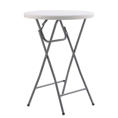 İyi fiyat HDPE Plastic Folding Bar Height Bistro Table Portable Round For Party Event Cocktail çevrimiçi