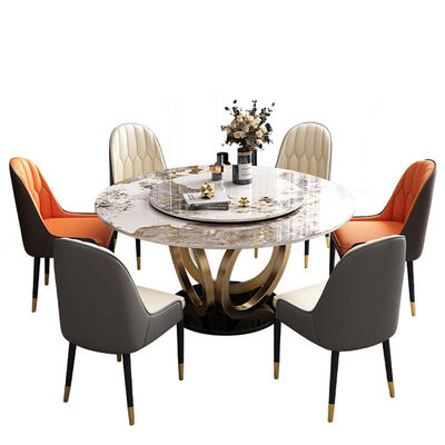 İyi bir fiyat. High Level Dining Table Set 6 Chairs With Rotating Centre Hotel Table çevrimiçi