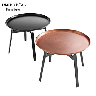 İyi fiyat Round Corner Coffee Center Table Home Furniture Minimalist Metal Tray çevrimiçi