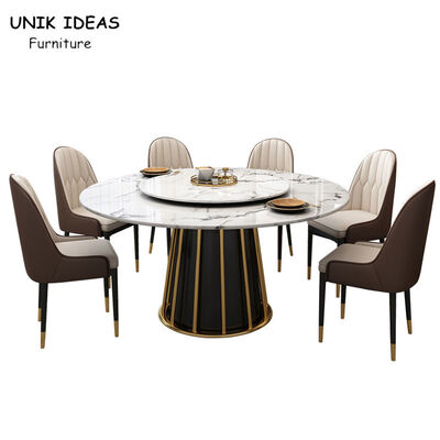 İyi bir fiyat. Nordic Luxury Dining Table And Chairs 6 Person Round Marble Dining Table Set For 4 8 çevrimiçi
